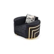 Glory Furniture Soledad Chair with Back Pillows in Black