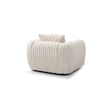 Glory Furniture Cancun Boucle Fabric Upholstered Chair in White