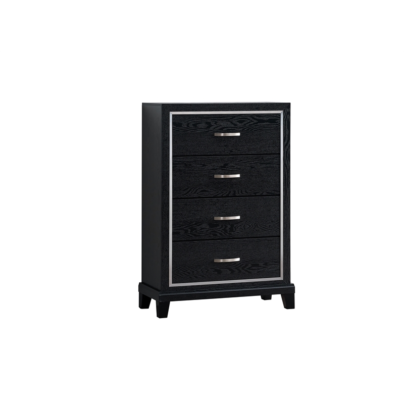 Glory Furniture Livingston G02850-CH 4 Drawer Chest Black