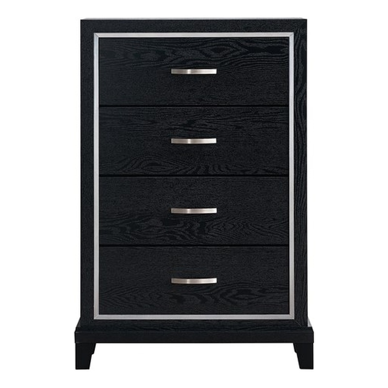 Glory Furniture Livingston G02850-CH 4 Drawer Chest Black