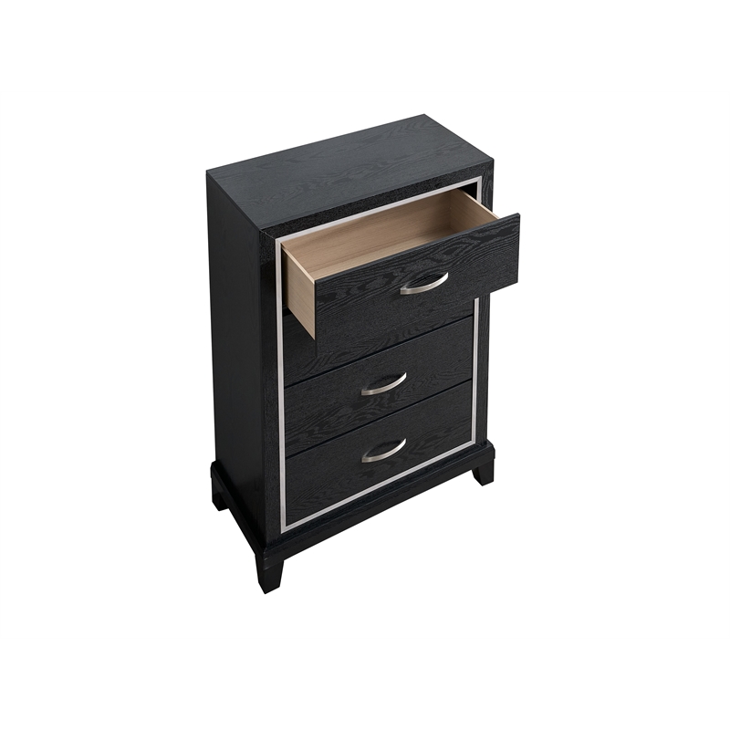 Glory Furniture Livingston G02850-CH 4 Drawer Chest Black