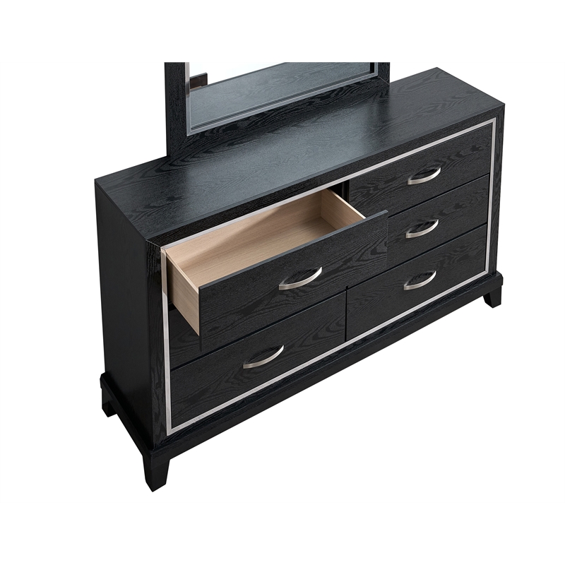 Glory Furniture Livingston G02850-D 6 Drawer Dresser Black