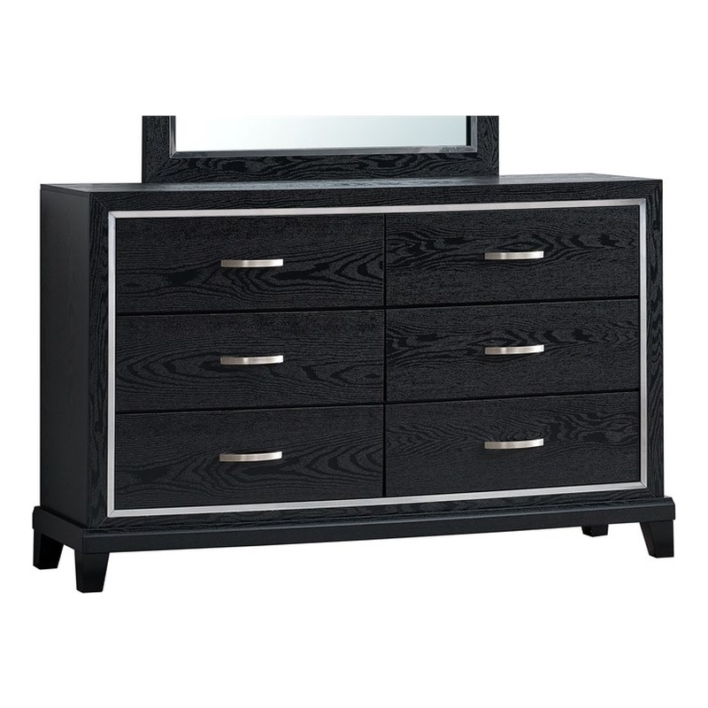 Glory Furniture Livingston G02850-D 6 Drawer Dresser Black
