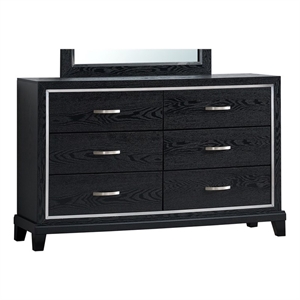 Glory Furniture Livingston G02850-D 6 Drawer Dresser Black