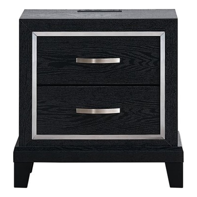 Glory Furniture Livingston G02850-N  2 Drawer NS With Power Black