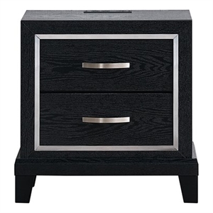 Glory Furniture Livingston G02850-N  2 Drawer NS With Power Black