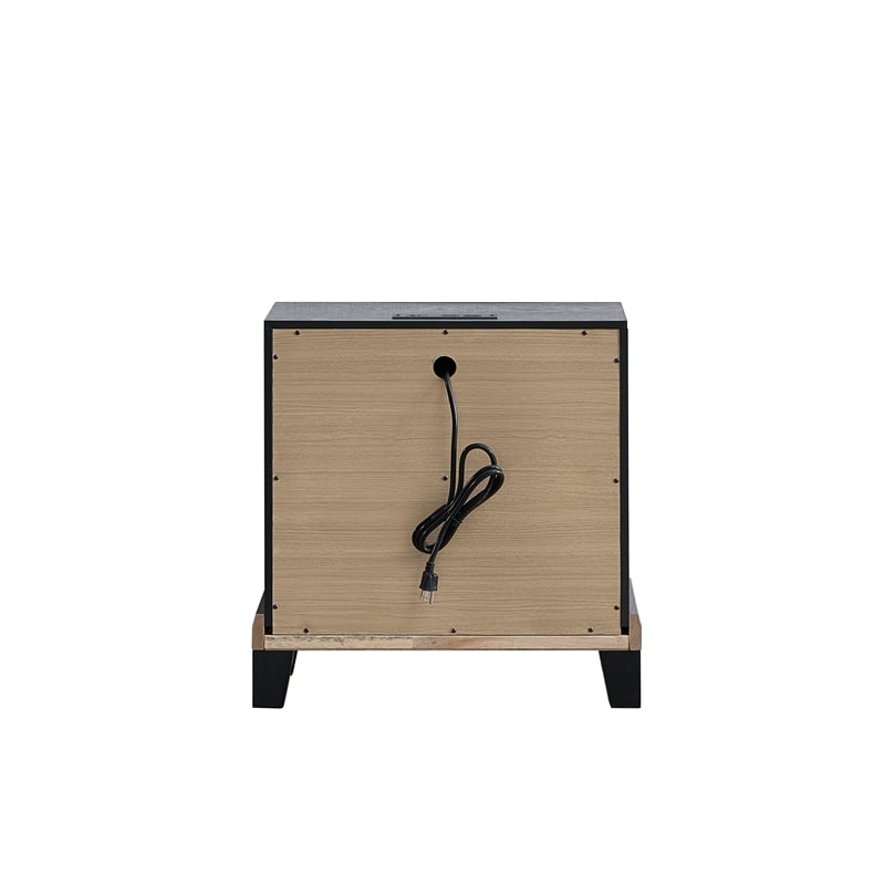 Glory Furniture Livingston G02850-N  2 Drawer NS With Power Black