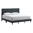 Glory Furniture Baron G00702-KB-UP  BLACK Modern Faux Leather Platform Bed