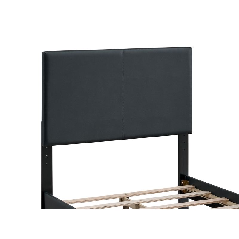 Glory Furniture Baron G00702-TB-UP Black Modern Faux Leather Platform Bed