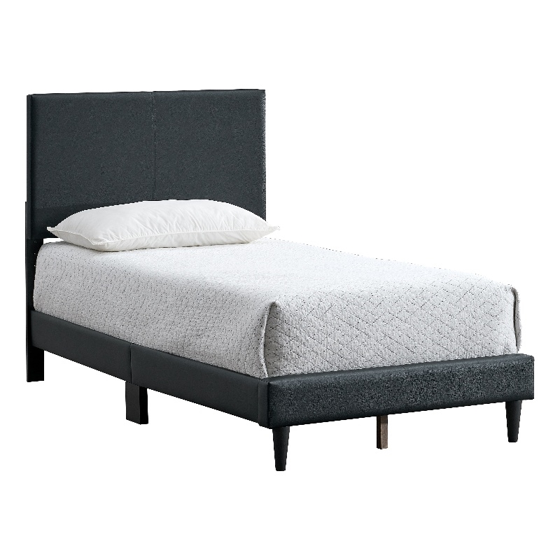 Glory Furniture Baron G00702-TB-UP Black Modern Faux Leather Platform Bed