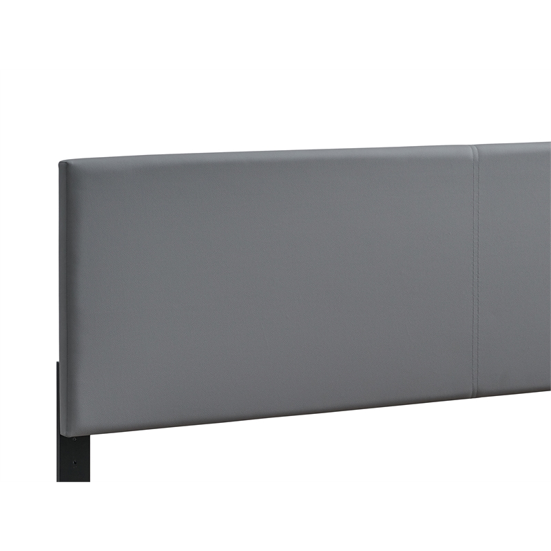 Glory Furniture Baron G00703-KB-UP LIGHT GRAY Modern Faux Leather Platform Bed