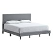 Glory Furniture Baron G00703-QB-UP   LIGHT GRAY Modern Faux Leather Platform Bed