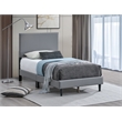 Glory Furniture Baron G00703-TB-UP  LIGHT GRAY Modern Faux Leather Platform Bed
