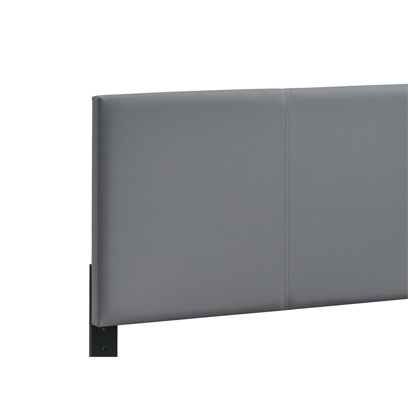 Glory Furniture Baron G00703-TB-UP  LIGHT GRAY Modern Faux Leather Platform Bed