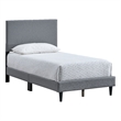 Glory Furniture Baron G00703-TB-UP  LIGHT GRAY Modern Faux Leather Platform Bed