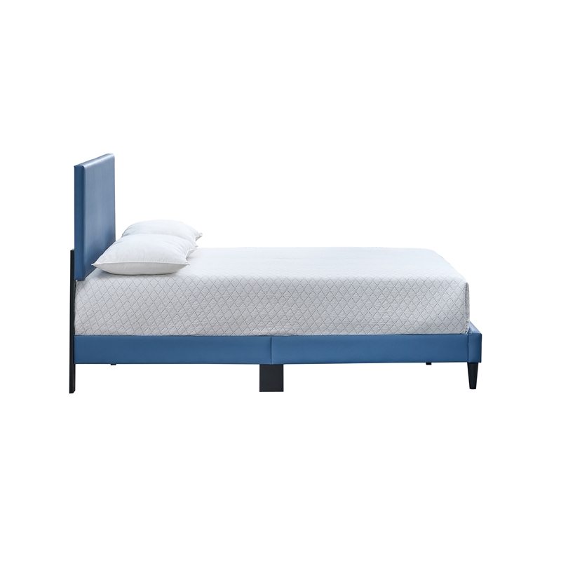 Glory Furniture Baron G00704-FB-UP Blue Modern Faux Leather Platform Bed