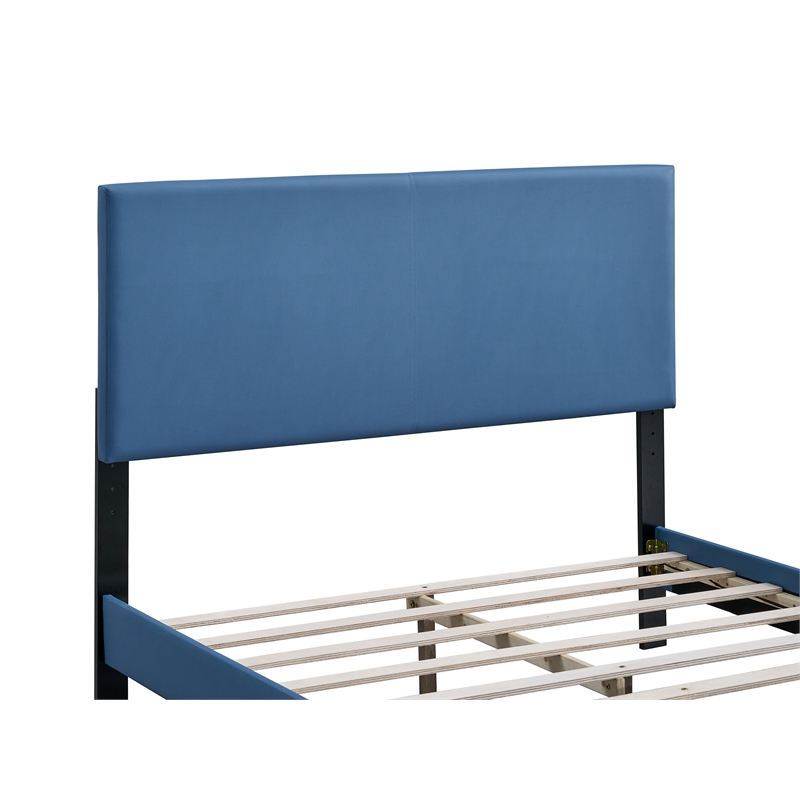 Glory Furniture Baron G00704-FB-UP Blue Modern Faux Leather Platform Bed