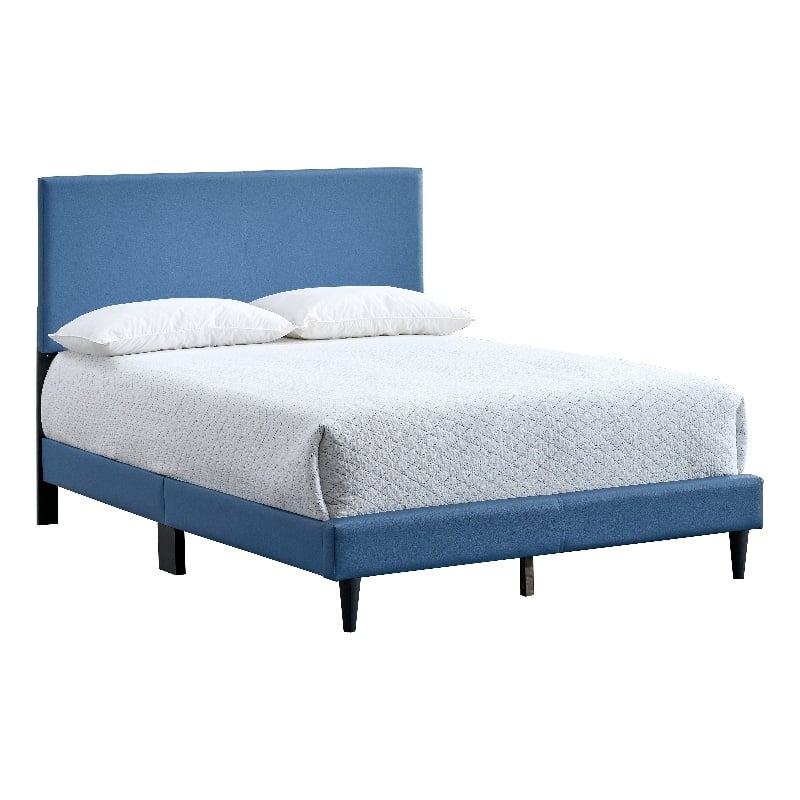 Glory Furniture Baron G00704-FB-UP Blue Modern Faux Leather Platform Bed