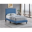 Glory Furniture Baron G00704-TB-UP Blue Modern Faux Leather Platform Bed