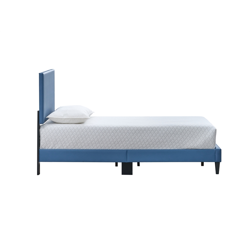 Glory Furniture Baron G00704-TB-UP Blue Modern Faux Leather Platform Bed