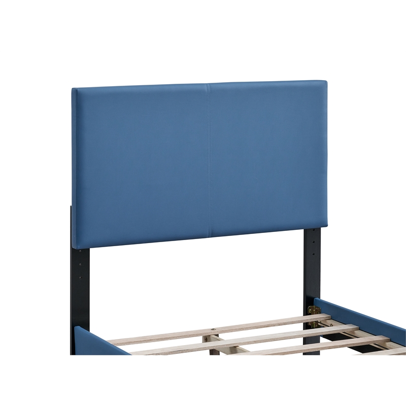 Glory Furniture Baron G00704-TB-UP Blue Modern Faux Leather Platform Bed