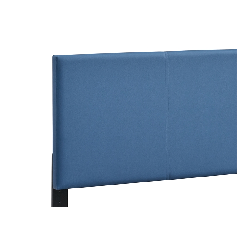 Glory Furniture Baron G00704-TB-UP Blue Modern Faux Leather Platform Bed