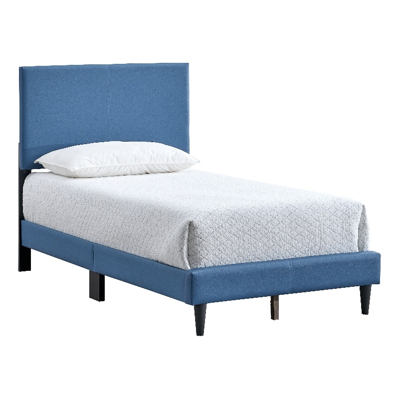 Glory Furniture Baron G00704-TB-UP Blue Modern Faux Leather Platform Bed