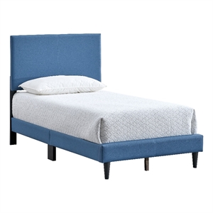 Glory Furniture Baron G00704-TB-UP Blue Modern Faux Leather Platform Bed
