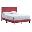 Glory Furniture Baron G00705-FB-UP   RED Faux Leather Platform Bed