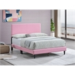 Glory Furniture Baron G00706-FB-UP   PINK Faux Leather Platform Bed