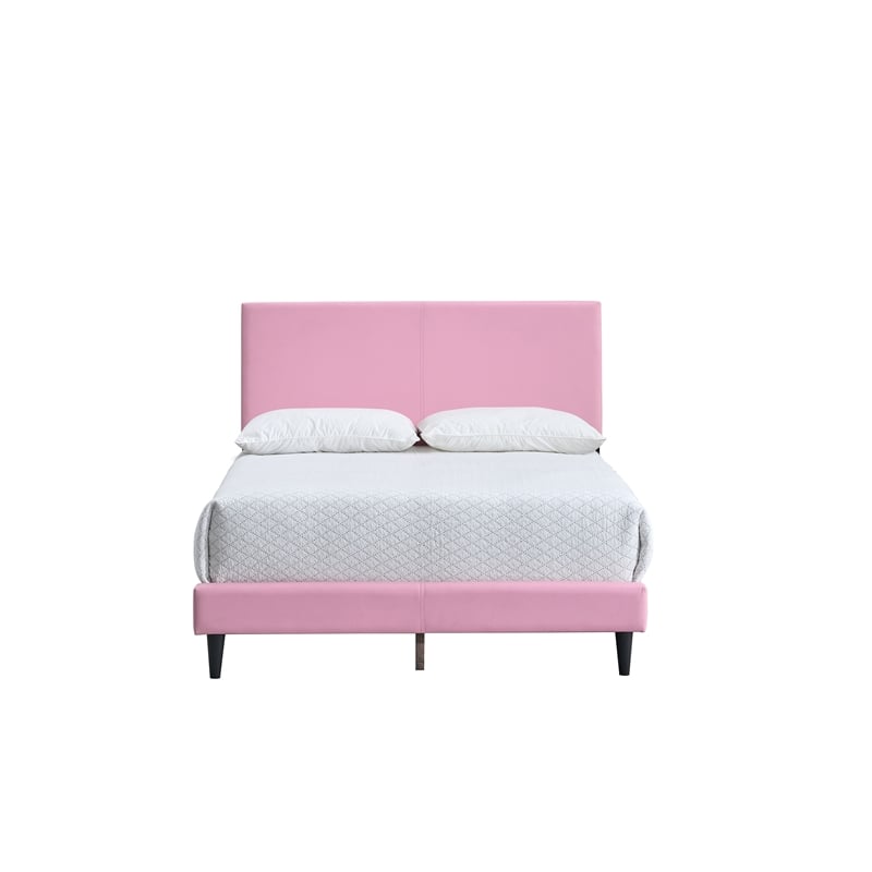 Glory Furniture Baron G00706-FB-UP   PINK Faux Leather Platform Bed