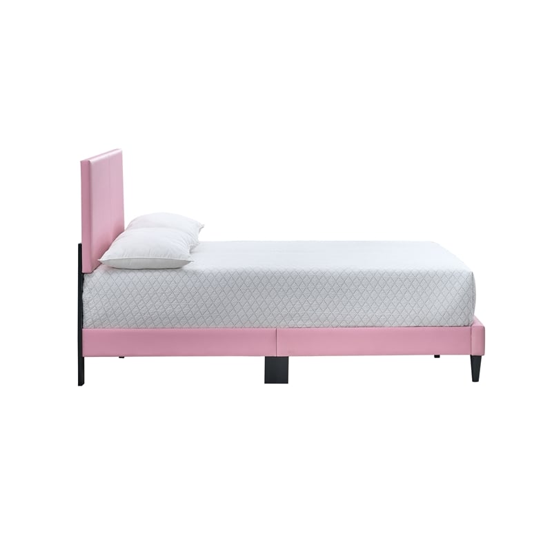 Glory Furniture Baron G00706-FB-UP   PINK Faux Leather Platform Bed