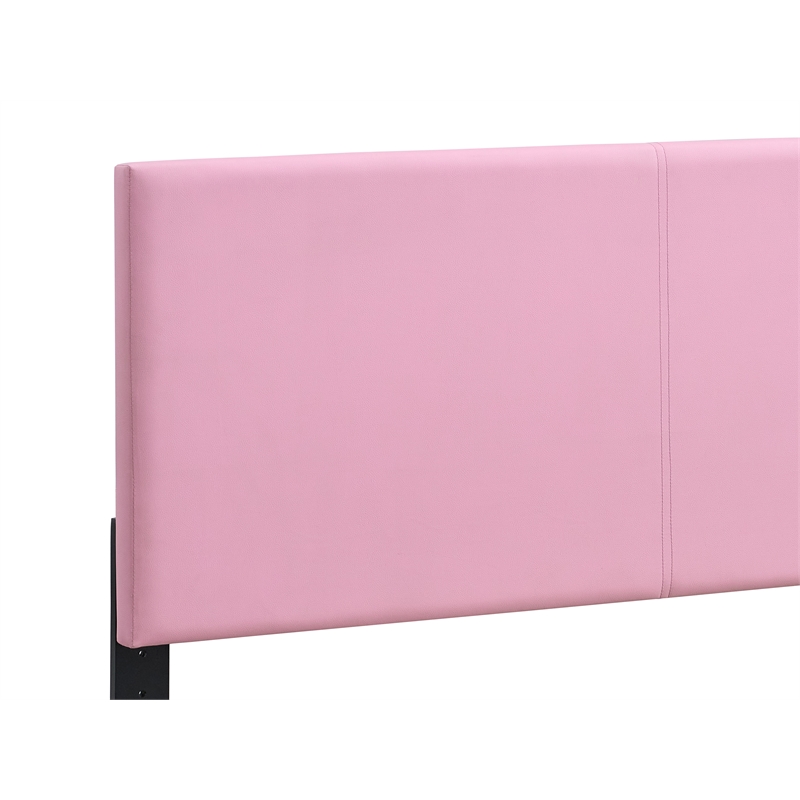 Glory Furniture Baron G00706-FB-UP   PINK Faux Leather Platform Bed