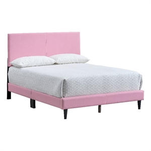 Glory Furniture Baron G00706-FB-UP   PINK Faux Leather Platform Bed