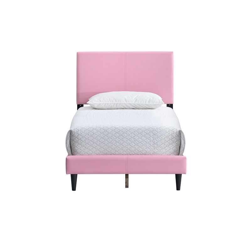 Glory Furniture Baron G00706-TB-UP   PINK Faux Leather Platform Bed