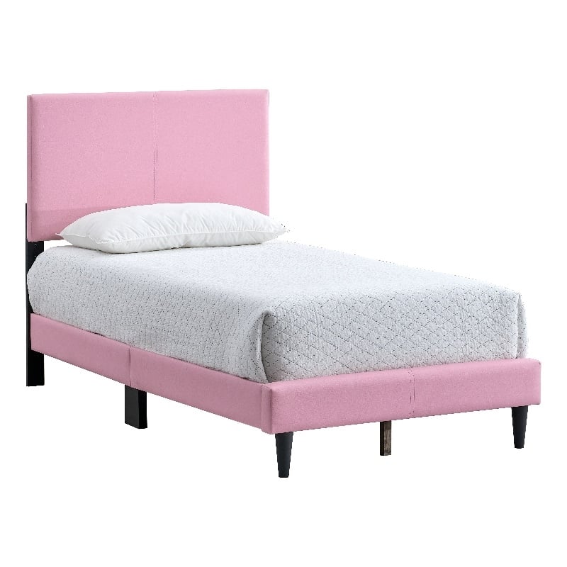 Glory Furniture Baron G00706-TB-UP   PINK Faux Leather Platform Bed
