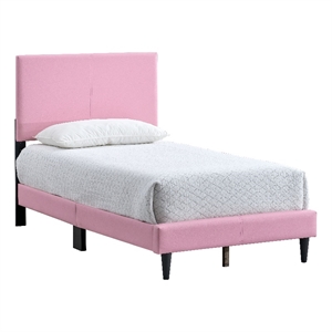 Glory Furniture Baron G00706-TB-UP   PINK Faux Leather Platform Bed