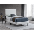 Glory Furniture Baron G00709-TB-UP   WHITE Faux Leather Platform Bed