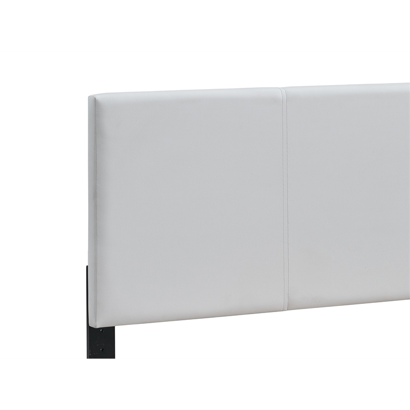 Glory Furniture Baron G00709-TB-UP   WHITE Faux Leather Platform Bed