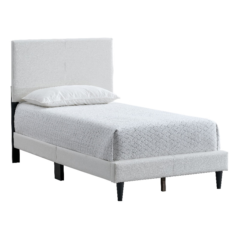 Glory Furniture Baron G00709-TB-UP   WHITE Faux Leather Platform Bed