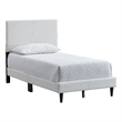 Glory Furniture Baron G00709-TB-UP   WHITE Faux Leather Platform Bed