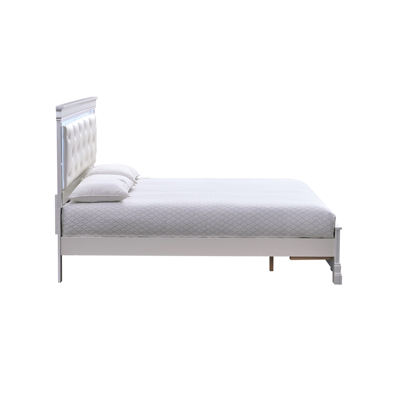 Glory Furniture Naples G6735B-FSB2 Full Bed  Pearl White