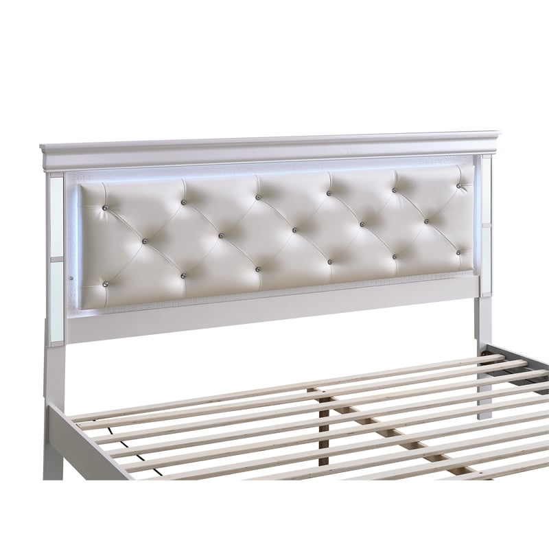 Glory Furniture Naples G6735B-KSB King Bed  Pearl White