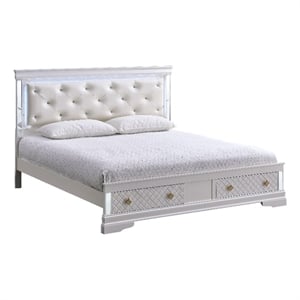Glory Furniture Naples G6735B-KSB King Bed  Pearl White