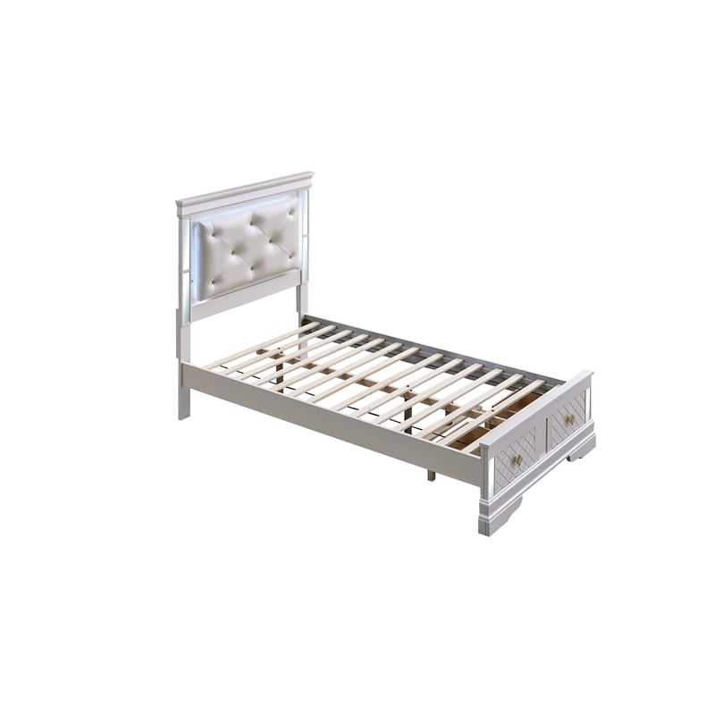 Glory Furniture Naples G6735B-TSB Twin Bed  Pearl White