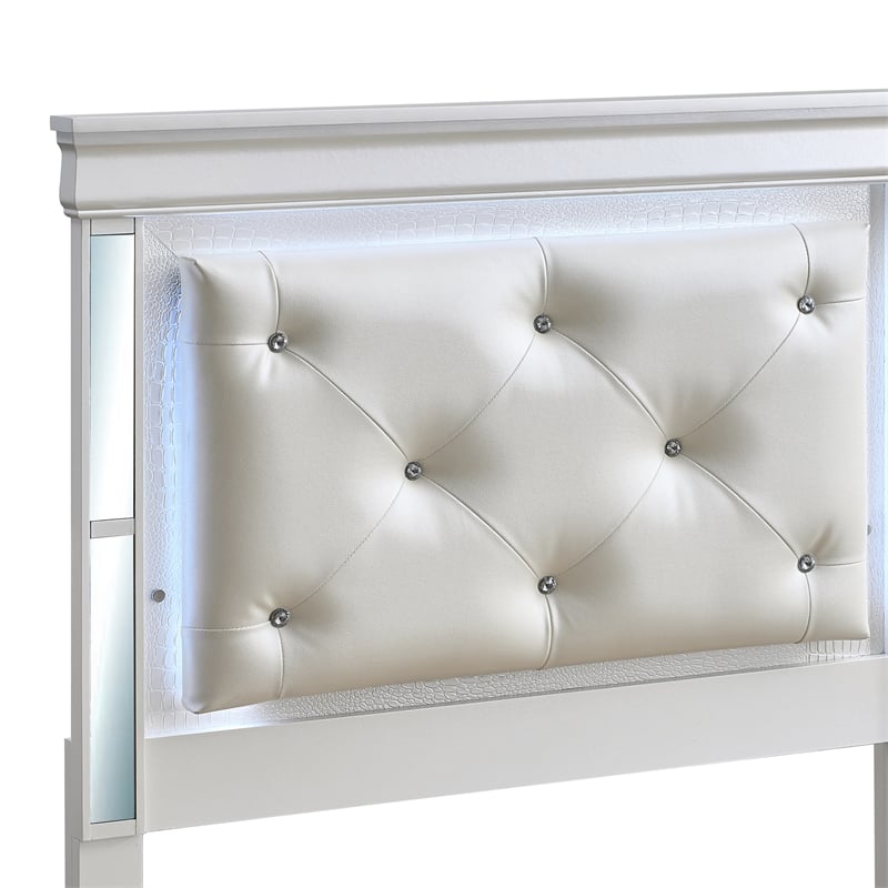 Glory Furniture Naples G6735B-TSB Twin Bed  Pearl White
