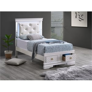 Glory Furniture Naples G6735B-TSB Twin Bed  Pearl White