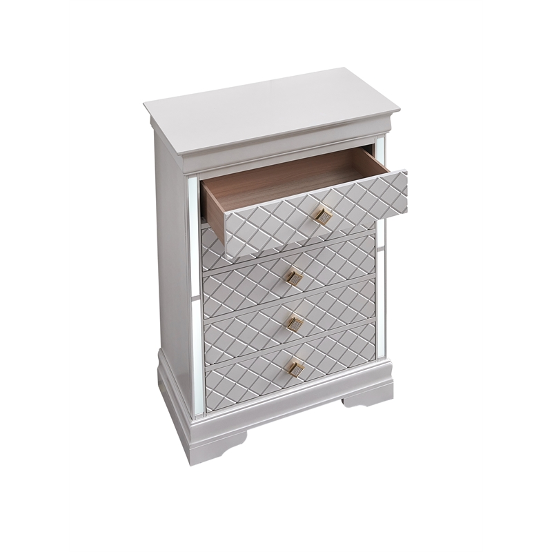 Glory Furniture Naples G6735-CH Chest  Pearl White