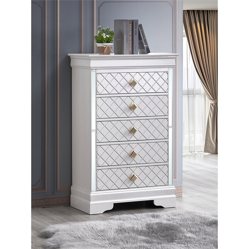 Glory Furniture Naples G6735-CH Chest  Pearl White