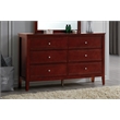 Glory Furniture Daniel G1310-D-00 6 Drawer Dresser - Cherry
